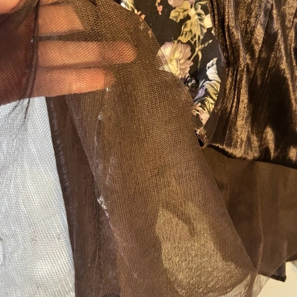 Y2K April seize 1 brown boho long Gypsy layered skirt - Picture 6 of 13